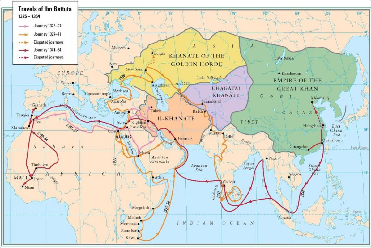 Ibn Battuta's Itinerary